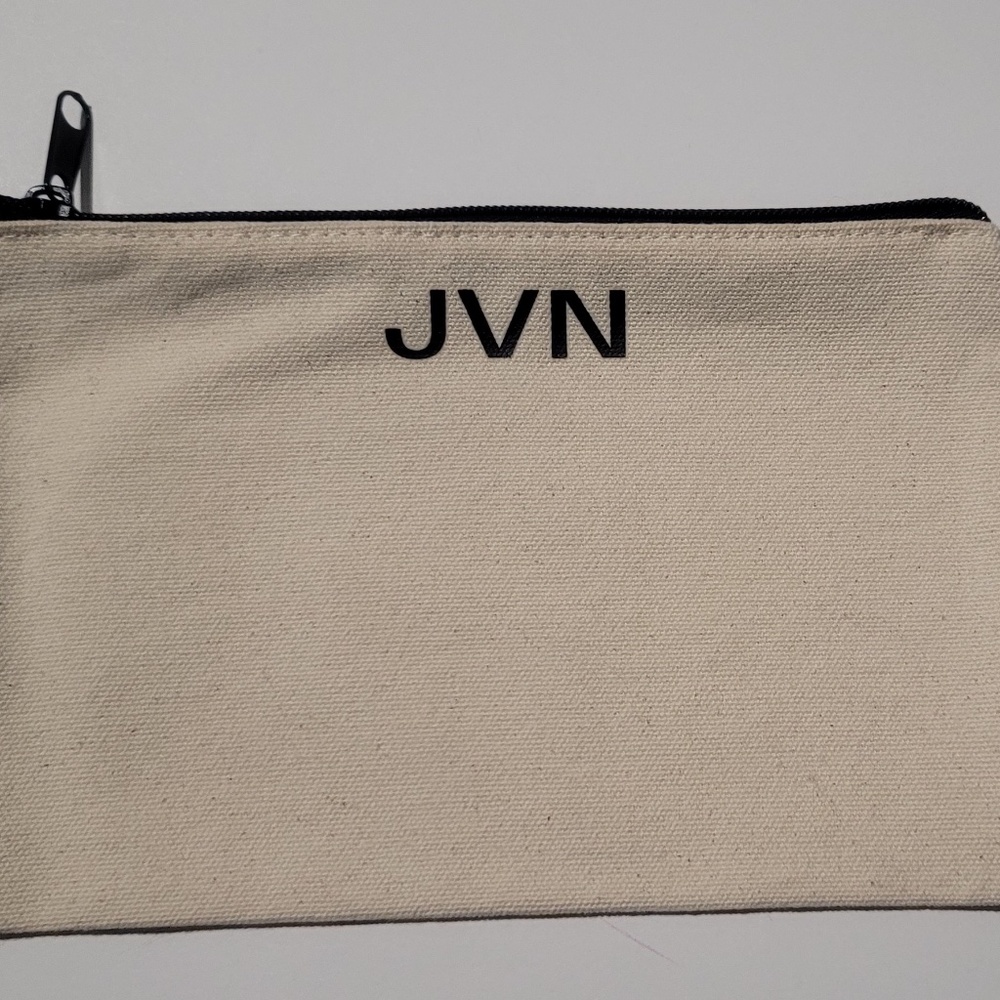 NEW JVN CANVAS ZIPPPER POUCH (9X6)